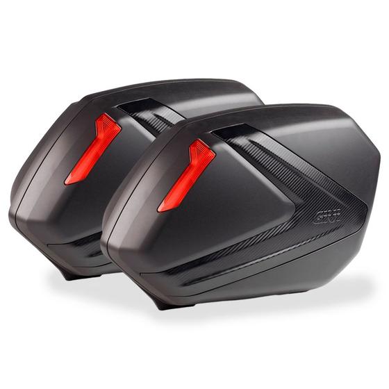 Imagem de Par Baú Givi Monokey Lateral Tampa Preta 37L V37NN