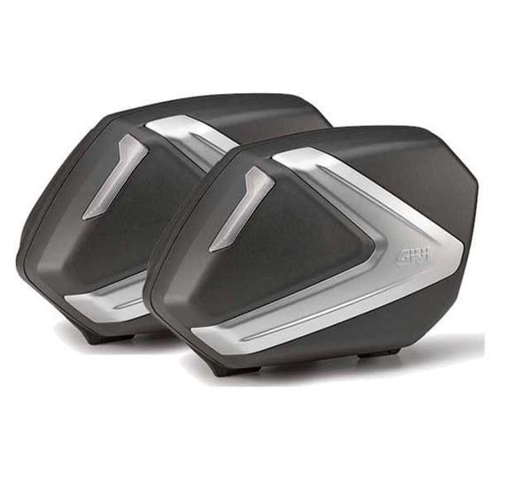 Imagem de Par Baú Lateral Givi V37nt Monokey 37 Litros Fumê