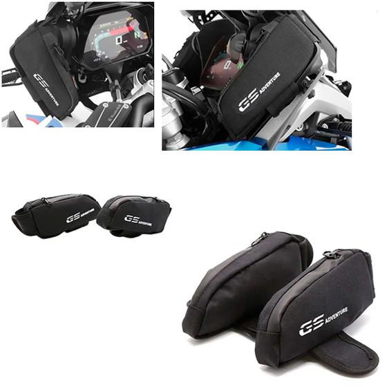 Imagem de Par Bolsa Frontal p/ Ferramentas Celular Luvas Impermeável Bmw Gs 1200 1250