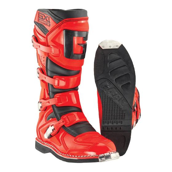 Imagem de Par Botas Gaerne Gx1 Goodyear Vermelho Preto Trilha Motocross