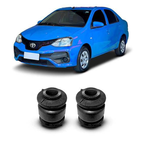 Imagem de Par Bucha Menor Bandeja Balança Dianteira Toyota Etios Sedan 2012 2013 2014 2015 2016 2017 2018 2019 2020 2021