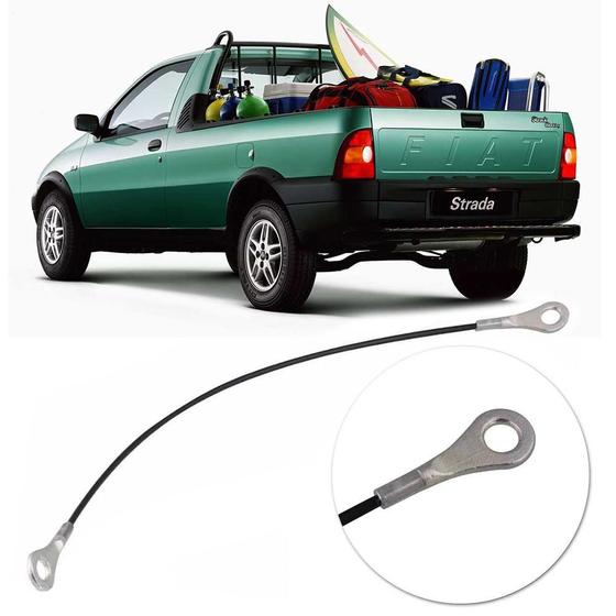 Imagem de Par Cabo Aço Caçamba Pick-Up Fiat Strada 1999 2000 2001