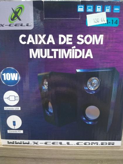 Imagem de Par Caixas de Som X-CELL P/ Computador e Notebook 10W RMS USB P2 XC-CM-14