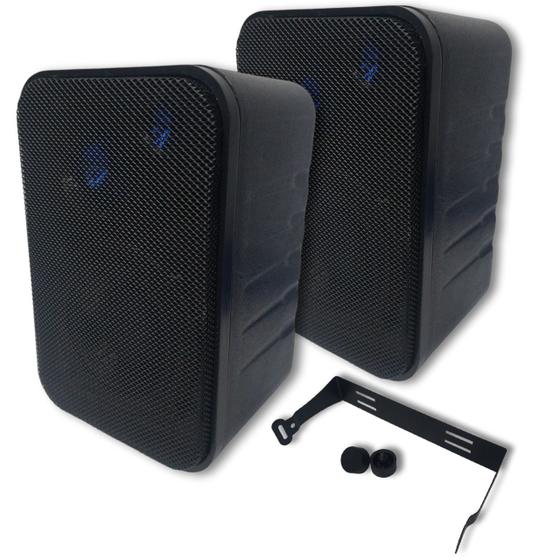 Par Caixas Som Ambiente 140w RMS Branca ou Preta Hills Menor preço em Par Caixas Som Ambiente 140w RMS Branca ou Preta Hills