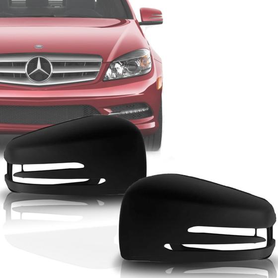 Imagem de Par Capa Retrovisor Classe C 2011 2012 2013 Com Furo