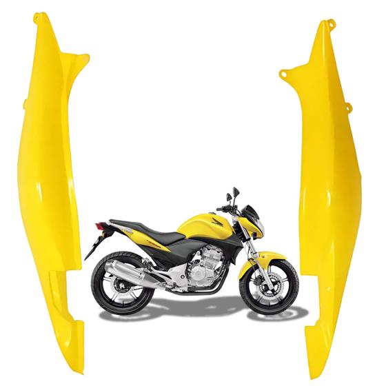 Imagem de Par Carenagem Rabeta Lateral Traseira  Amarelo Topazio Honda Cb300r 2012