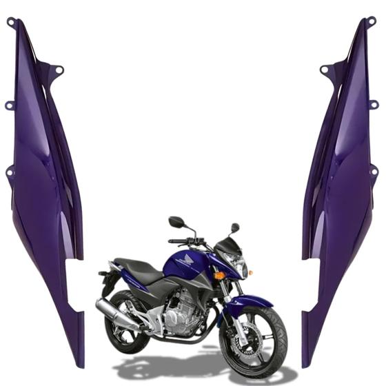 Imagem de Par Carenagem Rabeta Lateral Traseira Roxo Metálico Honda Cb300r 2011