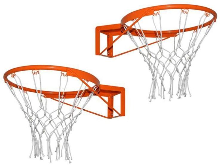 Imagem de Par Cesta De Basquete Aro Reforçado Tam. Oficial Rede Chuá