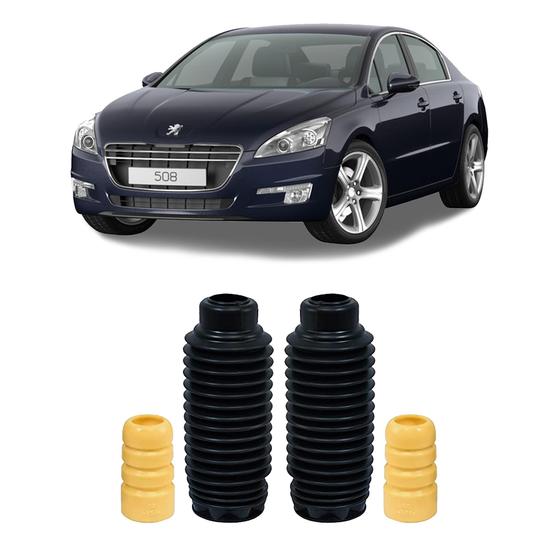 Imagem de Par Coifa Batente Haste Dianteira Peugeot 508 2012 2013 2014