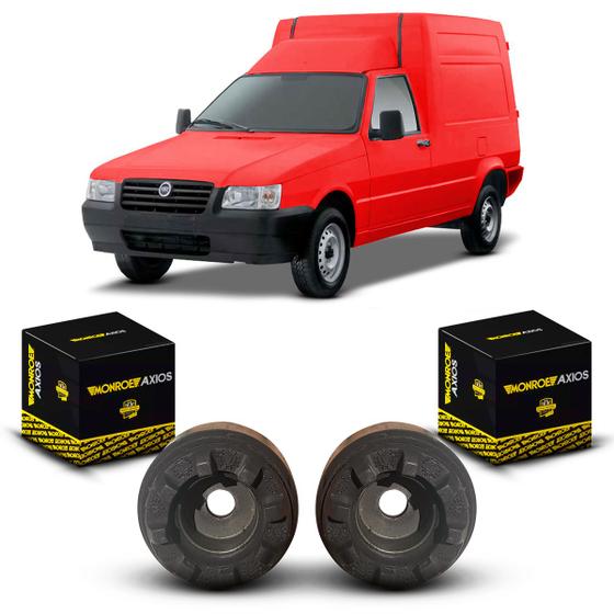Imagem de Par Coxim Batedor Batente Suporte Amortecedor Dianteiro Fiat Fiorino 2004 2005 2006 2007 2008 2009 2010 2011 2012 2013