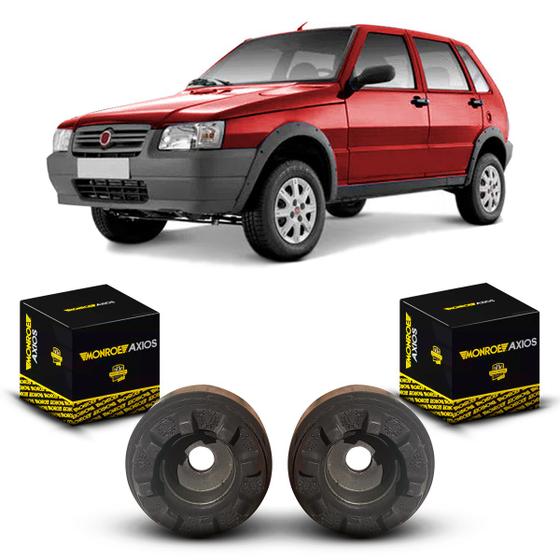 Imagem de Par Coxim Batedor Batente Suporte Amortecedor Dianteiro Fiat Uno Mille 2005 2006 2007 2008 2009 2010 2011 2012 2013
