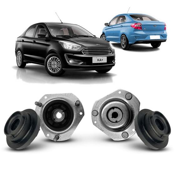 Imagem de Par Coxim Batente Rolamento Amortecedor Dianteiro Suspensão Ford New Ka Sedan 2014 2015 2016 2017 2018 2019 2020 2021