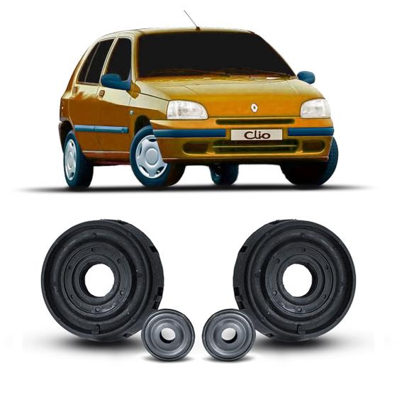 Imagem de Par Coxim Batente Rolamento Superior Amortecedor Dianteiro Suspensão Dianteira Renault Clio 1996 1997 1998