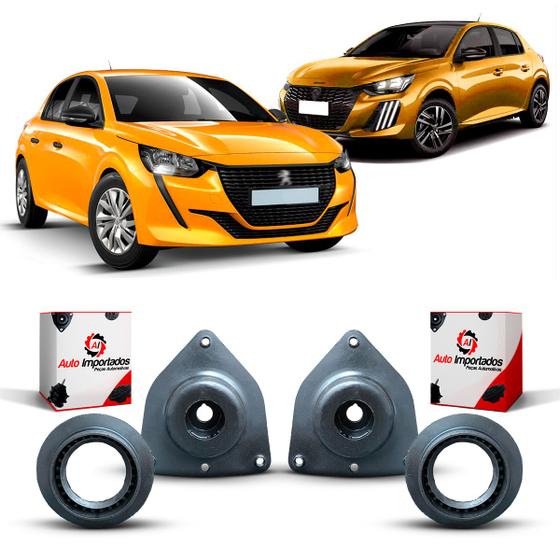 Imagem de Par Coxim Batente Suporte Batedor Rolamento Suspensão Amortecedor Dianteiro Peugeot 208 2020 2021 2022 2023 2024 2025