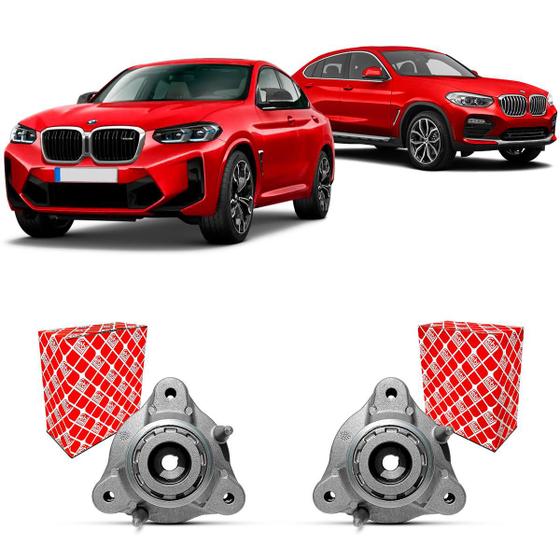 Imagem de Par Coxim Batente Suporte Batedor Suspensão Amortecedor Dianteiro Febi BMW X4 G02 2018 2019 2020 2021 2022 2023 2024