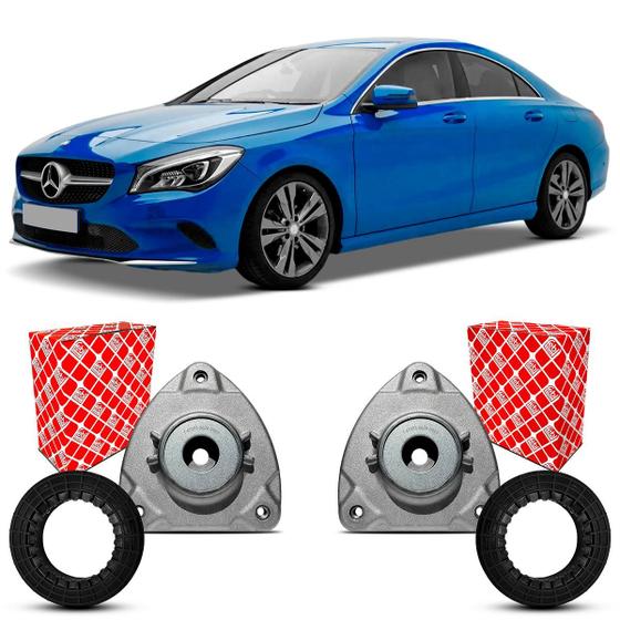 Imagem de Par Coxim Batente Suporte Superior Original Febi Bilstein Rolamento Amortecedor Dianteiro Mercedes Benz CLA180 2018 2019