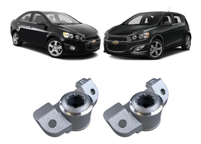 Imagem de Par Coxim Batente Traseiro Chevrolet Gm Sonic 2012 2013 2014