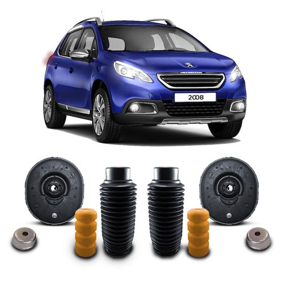 Imagem de Par Coxim Suporte Cubo + Batente Coifa Guarda Pó Amortecedor Dianteiro Peugeot 2008 2015 2016 2017 2018 2019 2020