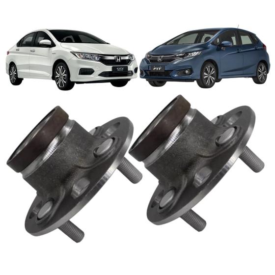 Imagem de Par Cubo de Roda Nakata Traseiro Honda City 1.5 Original 2013