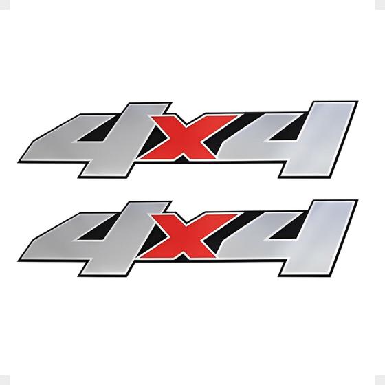 Imagem de Par De Adesivos 4x4 Compatível Com Ranger 2007/2009 Cromado