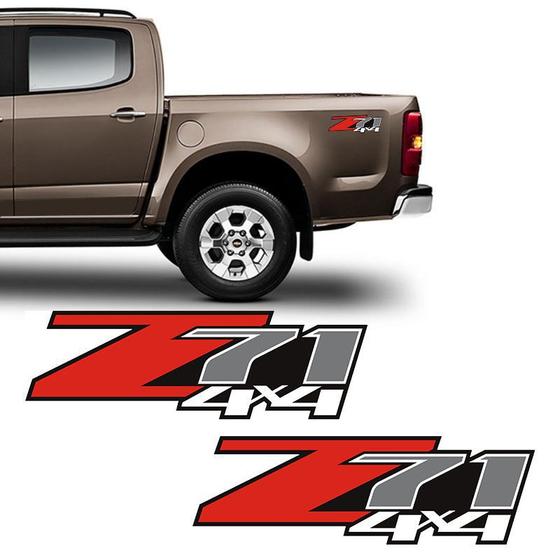 Imagem de Par De Adesivos Chevrolet Z71 4x4 S10 Silverado D20 Lateral