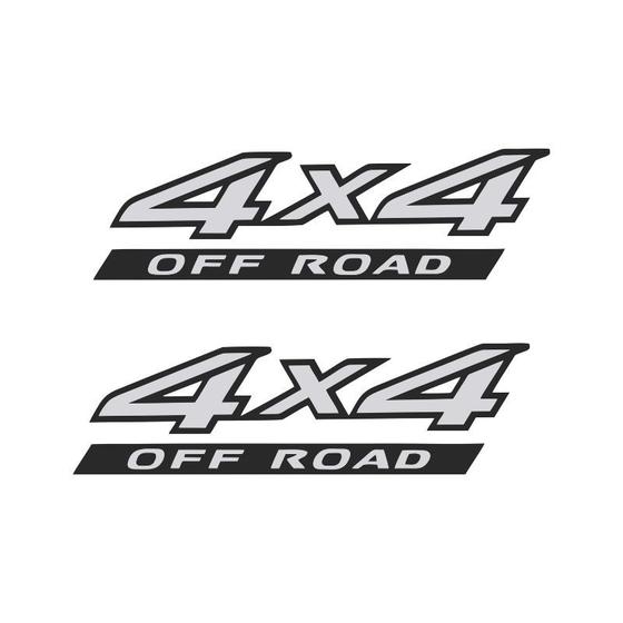 Imagem de Par De Adesivos Emblema 4x4 Off Road Compatível C/ Frontier 2009