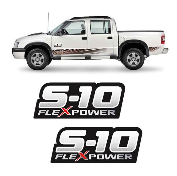 Imagem de Par De Adesivos Flex Power Vermelho S10 Rodeio 2011 Lateral