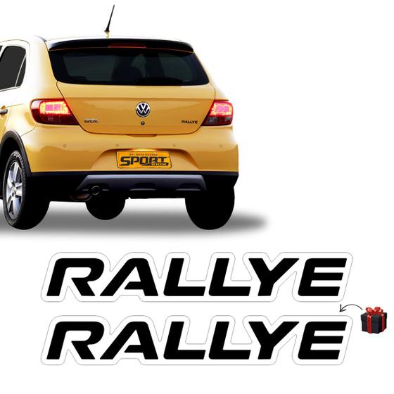 Imagem de Par De Adesivos Gol Rallye G5 G6 2010/2016 Emblema Preto