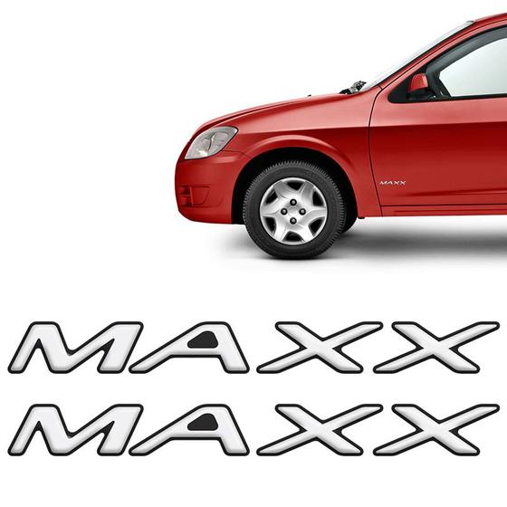 Imagem de Par de Adesivos Maxx Emblema Lateral P/ Corsa, Prisma, Celta