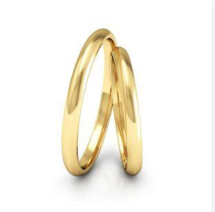 Imagem de Par De Alianças Casamento Ouro 416k  3mm Abaulada-Garantia Eterna!!!