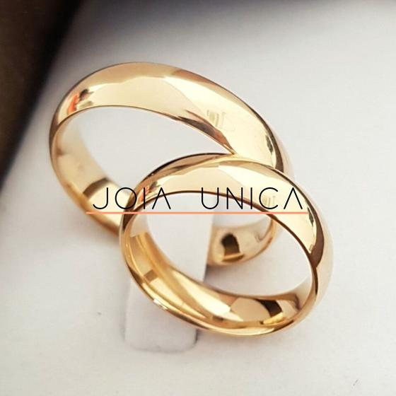 Imagem de Par de Aliancas Diana em Ouro 18k com 5 mm e 5 g