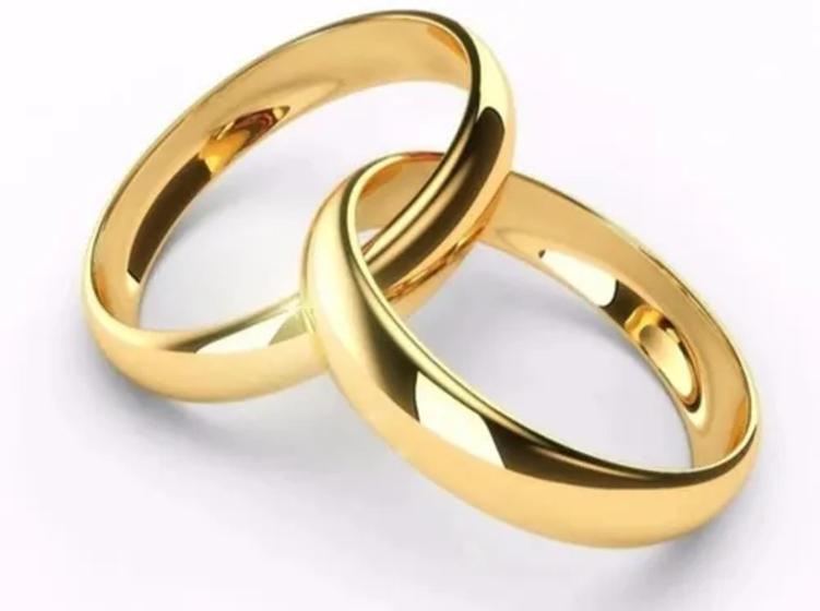 Imagem de Par de Alianças Tungstênio 4mm Banhada a Ouro 18K
