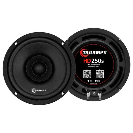 Imagem de Par de Alto Falante Taramps HD 250S 06 Polegadas 125W RMS 8 Ohms 7Driver