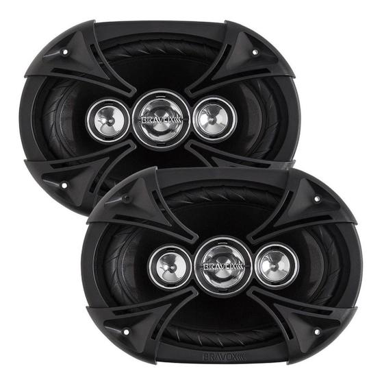 Imagem de Par De Alto Falantes 6x9 Quadriaxial Bravox B4x 69bk 220wrms