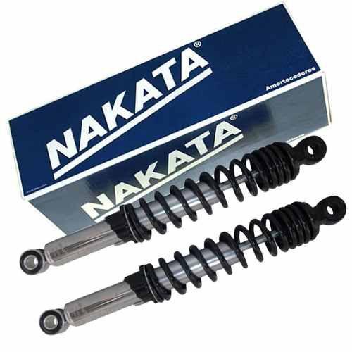 Menor preço em Par de Amortecedor Traseiro Cg Titan Fan 150 Cromado Nakata