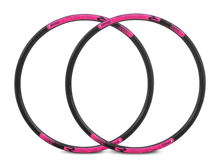 Imagem de Par de Aro Aero 29 Rimaxx R29 com Raios 36F Preto Rosa