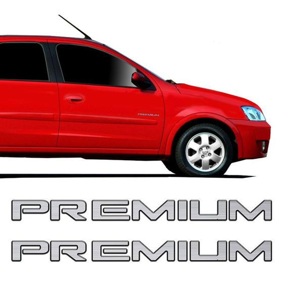 Imagem de Par De Emblemas Premium Corsa/celta 2009 Adesivo Resinado