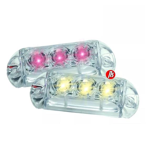 Imagem de Par De Farol Strobo Rgb Ajk Com 3 Leds 12v 6w Endereçável