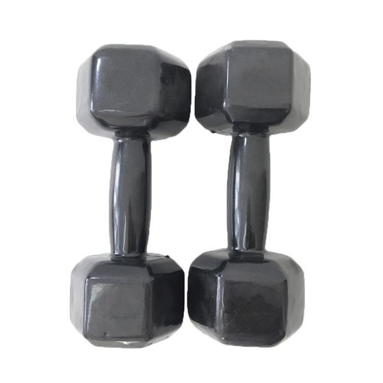 Par de Halter Dumbell Sextavado Revestido Ahead 5 kg Preto Menor preço em Par de Halter Dumbell Sextavado Revestido Ahead 5 kg Preto