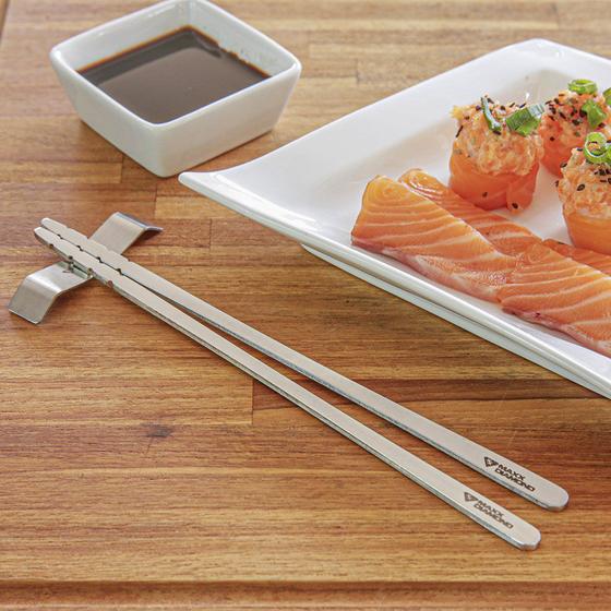 Imagem de Par de Hashi em Aço Inox - Premium Full Plan-Comida Japonesa