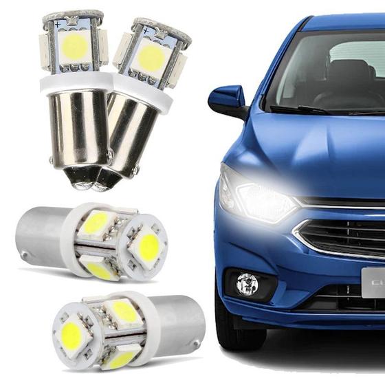 Imagem de Par de Lâmpada de LED 69 1 POLO BA9S 12V 5 LEDS SMD5050BR (2 UN) - MX3117BR