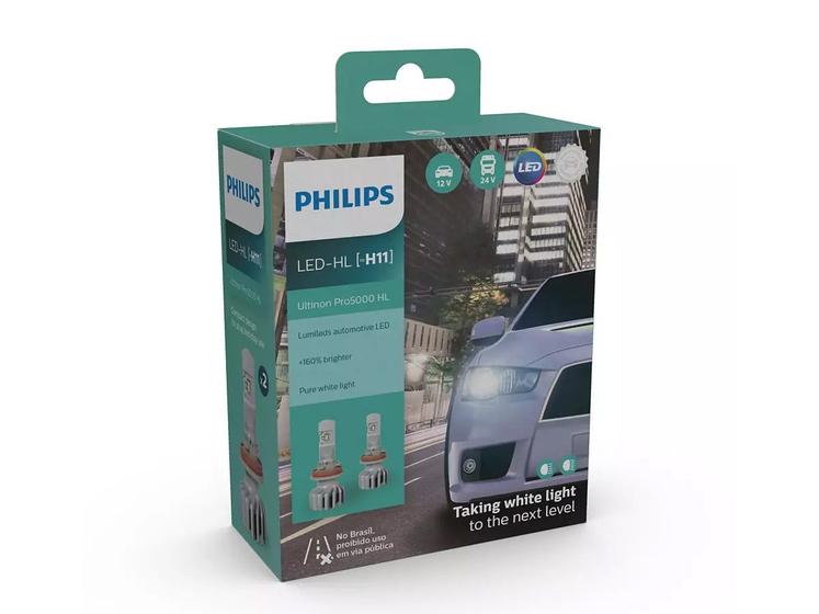 Imagem de Par De Lâmpada Farol Led H11 Philips Ultinon Pro 5000 Hl