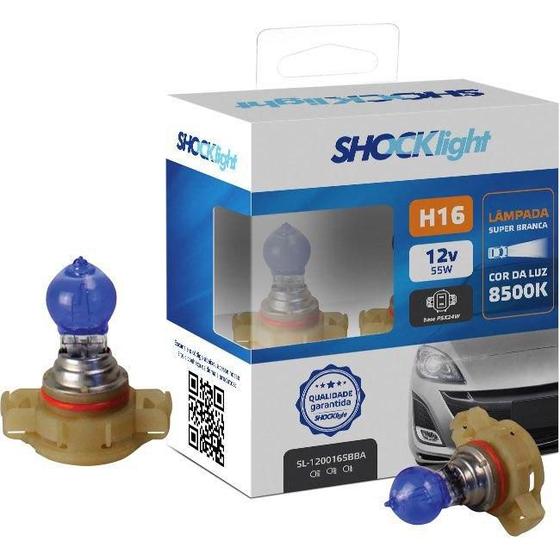 Par de Lâmpada Halógena Super Branca H16 12V 24W PSX24W Menor preço em Par de Lâmpada Halógena Super Branca H16 12V 24W PSX24W