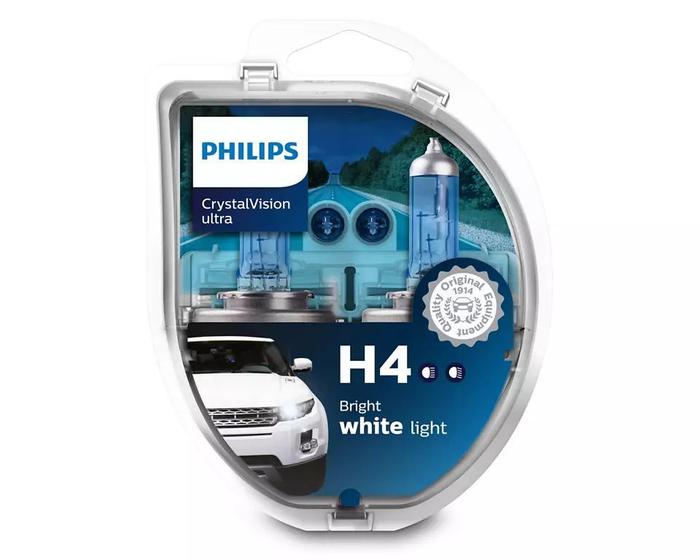 Par De L Mpada Philips Crystal Vision Ultra H W V L Mpada Para Carro Magazine Luiza