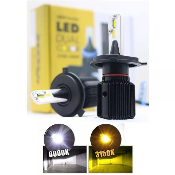 Imagem de Par De Lâmpada Ultra Led Dual Color Shocklight Hb3 8000 Lm