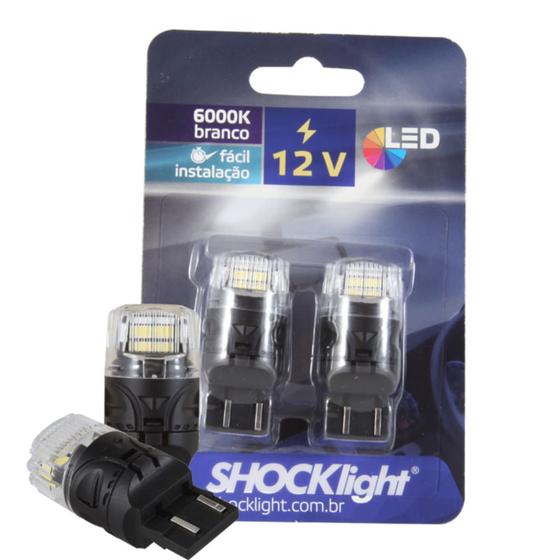 Imagem de Par de Lâmpadas Led T20 - 16 Leds - 2835/4216 1-Polo 12v Branco SHOCKLIGHT - SLL-127440-BC