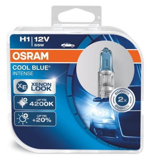 Imagem de Par De Lampadas Osram Cool Blue Intense H1 55W 4200K 12V