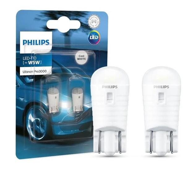 Imagem de Par de Lâmpadas Philips Pingo Ultinon Led 6000k W5w T10 Super Branca