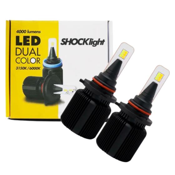 Imagem de Par de lâmpadas Ultraled Headlight Dual Color 3150K/6000K HB3 12V 4000LM SLL-DC19005 Shocklight