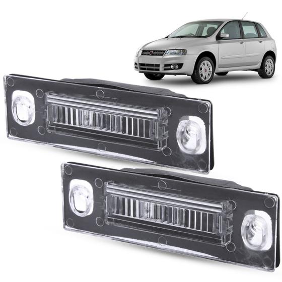 Imagem de Par de Lanterna Luz De Placa Fiat Stilo 2002 2003 2004 2005 2006 2007 2008 2009 2010